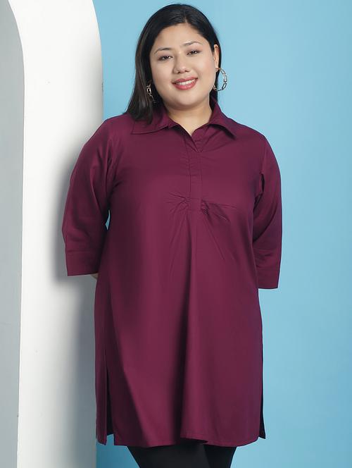 purple solid regular top - 21501083 - Very Small Image - 1