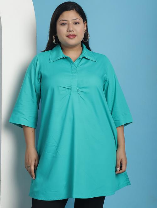 teal solid regular top - 21501085 - Very Small Image - 1