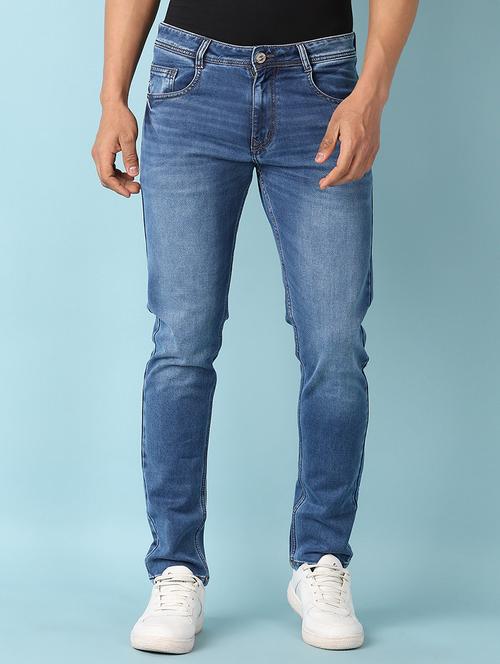 men solid mid rise full length jean - 21501944 - Very Small Image - 1