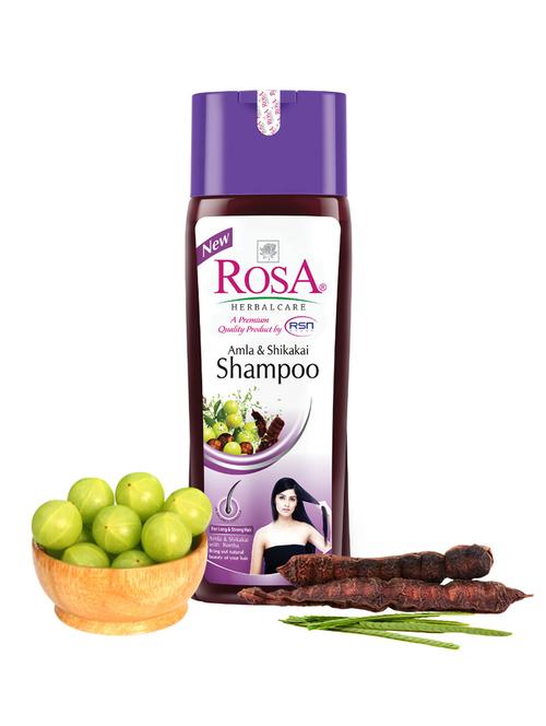 Rosa Amla & Shikakai Shampoo With Reetha I Herbal Ingredients I Long & Strong Hair -unisex (200ml) - 21502343 - Very Small Image - 1
