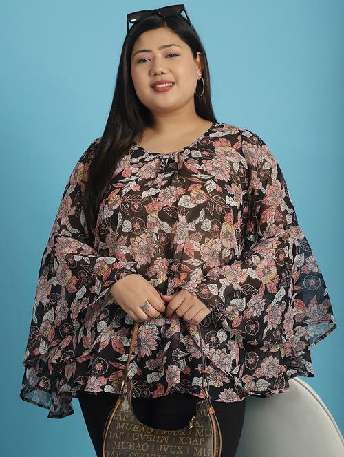 black printed regular top - 21502776 - Very Small Image - 1