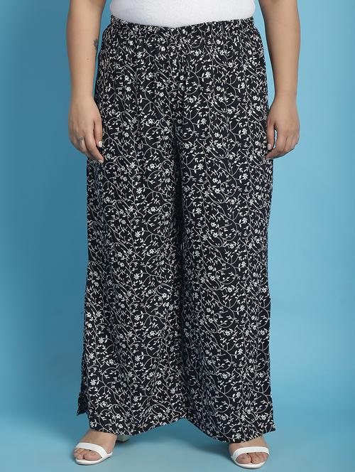 women high-rise printed wide leg trouser - 21502794 - Very Small Image - 1