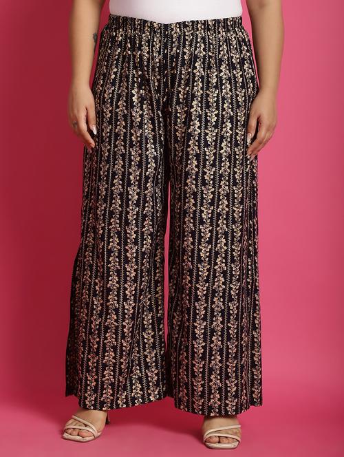 women high-rise printed wide leg trouser - 21502797 - Very Small Image - 1