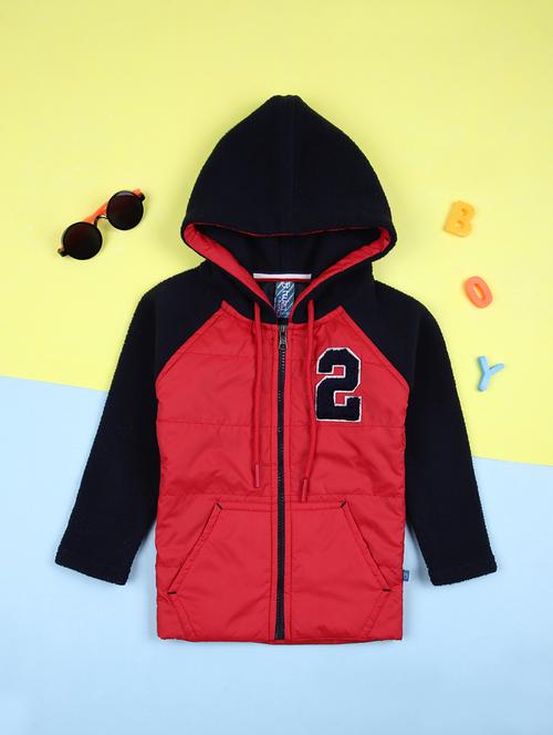 boys red cotton front print sweatshirt - 21503395 - Very Small Image - 1