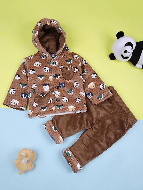 boys printed winterwear full length set - 21503464 - Very Small Image - 1