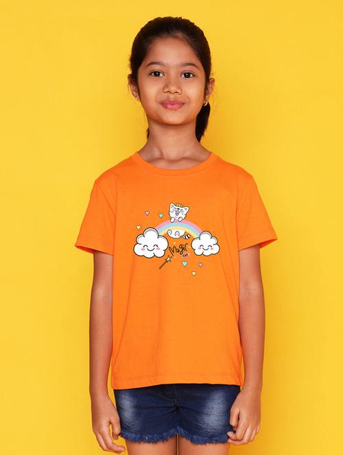 girls cute character printed round neck tee - 21503760 - Very Small Image - 1