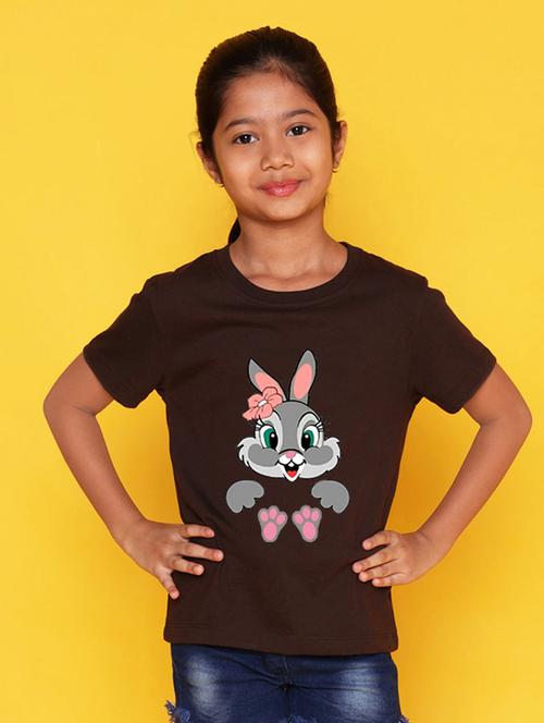 girls cute character printed round neck tee - 21503911 - Very Small Image - 1