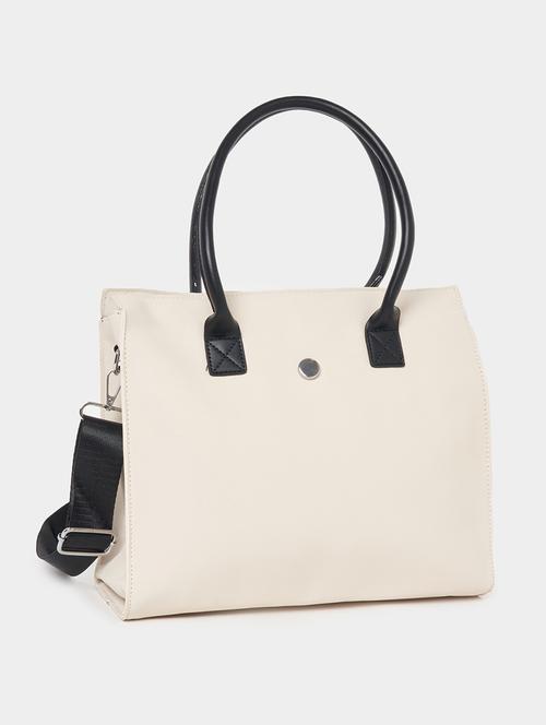 women off white polyester handbag - 21503979 - Very Small Image - 1