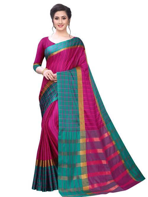 women striped southern silk saree with blouse - 21504637 - Very Small Image - 1