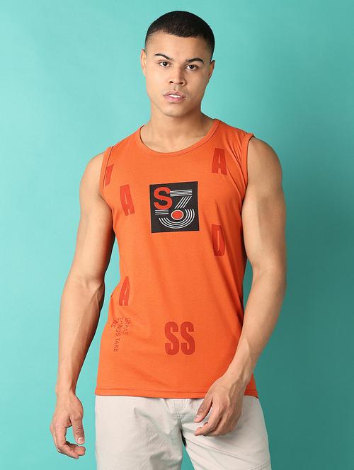 men round neck front print t-shirt - 21505639 - Very Small Image - 1