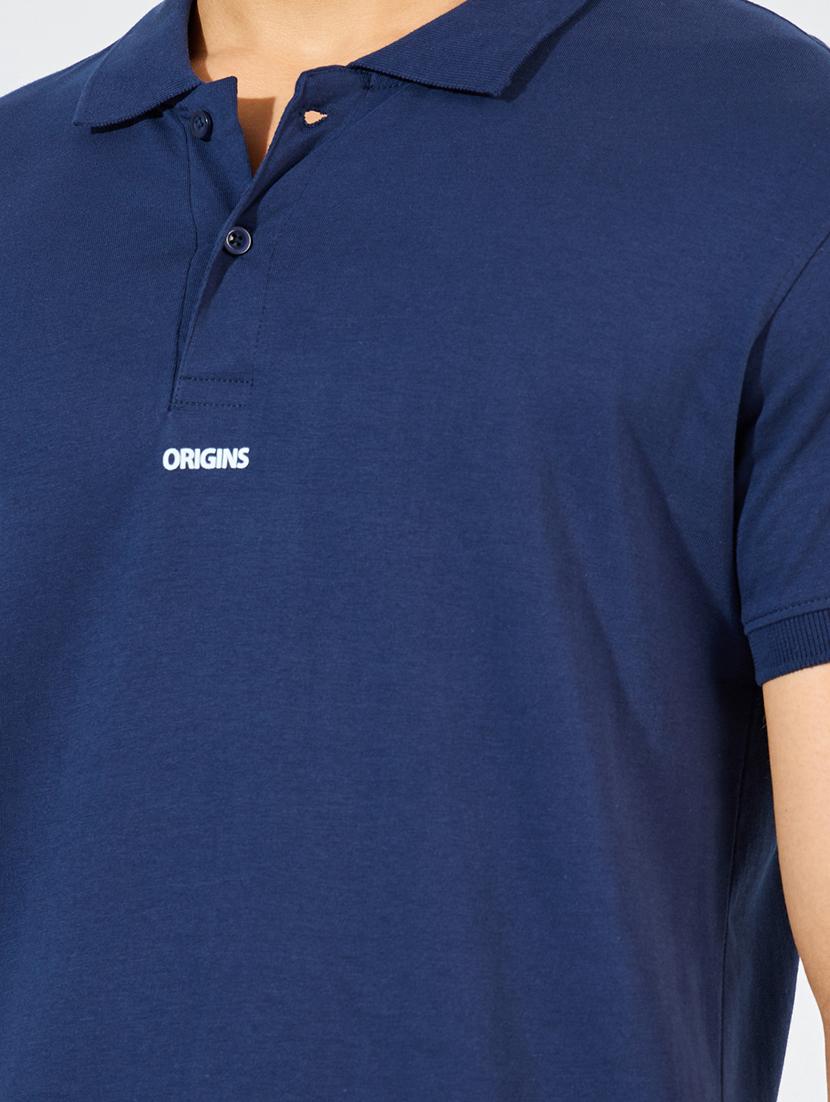 men navy blue plain t-shirt - 21506043 - Zoom Image - 3