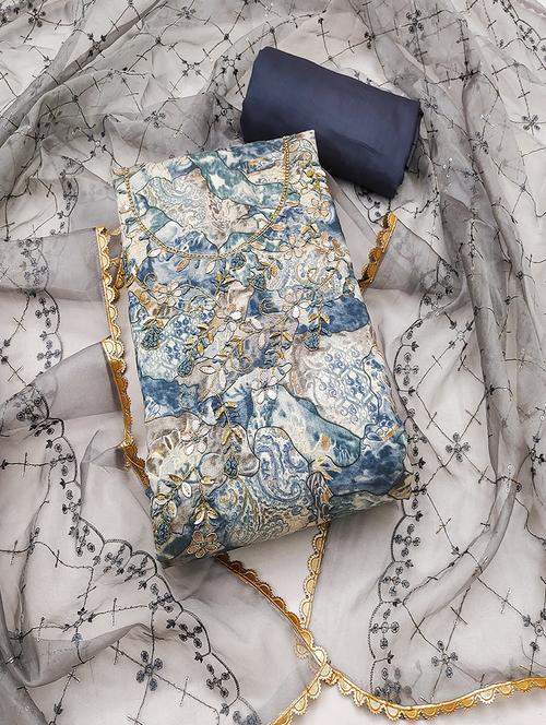 women embellished unstitched suit - 21506091 - Very Small Image - 1