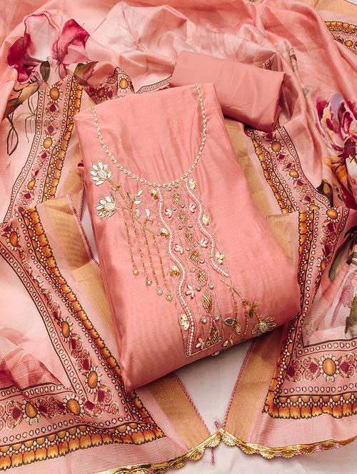 women embellished unstitched suit - 21506096 - Very Small Image - 1