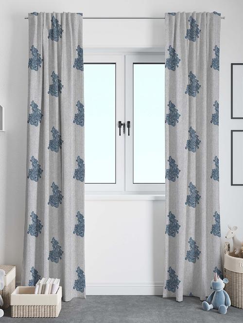 white printed curtains - 21506137 - Very Small Image - 1