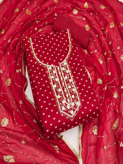 women embellished unstitched suit - 21506896 - Very Small Image - 1