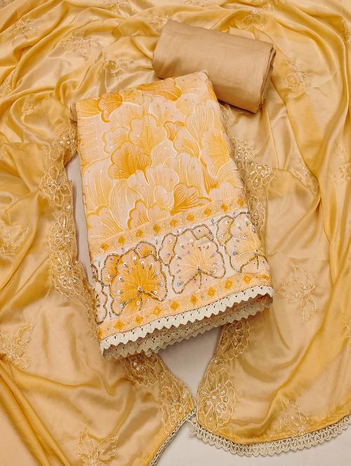 women embellished unstitched suit - 21507246 - Very Small Image - 1