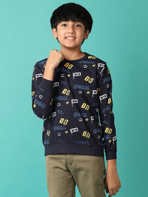 boys navy blue printed t-shirt - 21507640 - Very Small Image - 1
