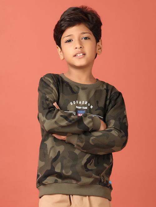 boys camouflage printed long sleeve sweatshirt - 21507658 - Very Small Image - 1