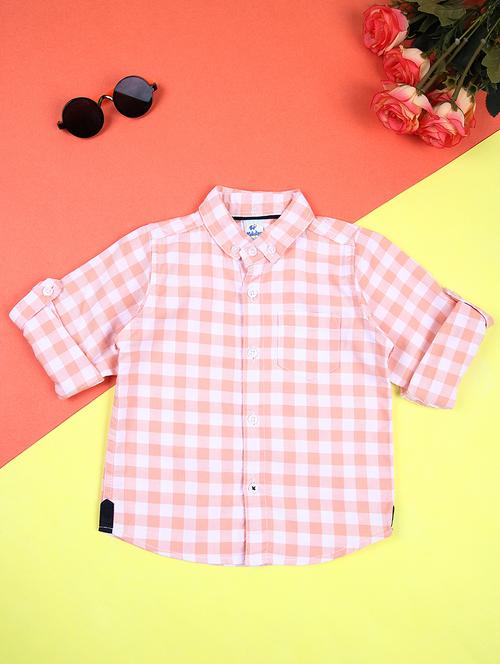 boys checks long sleeve shirt - 21507780 - Very Small Image - 1