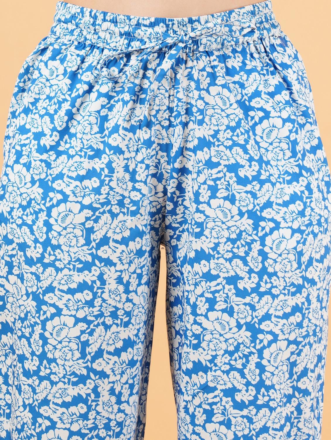 women blue polyester palazzo - 21508292 - Zoom Image - 4