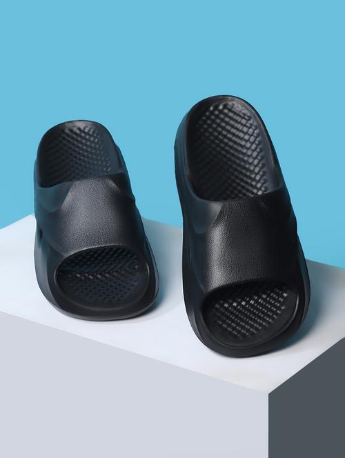 men black slip on slides - 21508819 - Very Small Image - 1