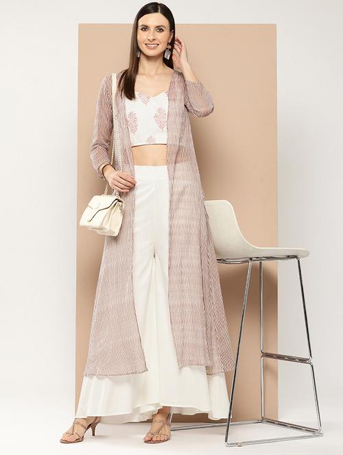 women white block printed fusion set - 21508851 - Very Small Image - 1