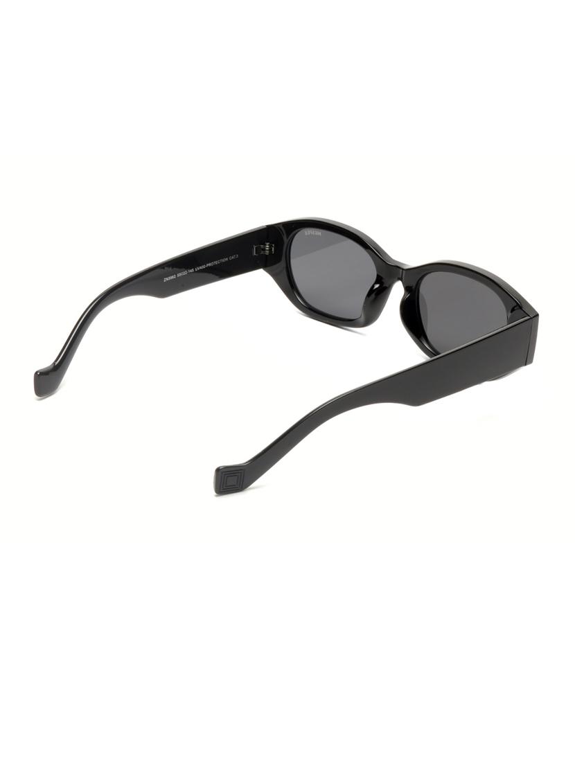 black oval full plastic unisex sunglasses - 21511544 - Standard Image - 2