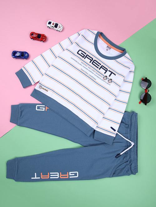 kids printed full length twin set - 21512570 - Very Small Image - 1