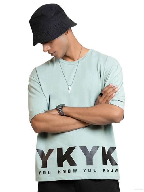 men iykyk light blue oversized t-shirt - 21513119 - Very Small Image - 1