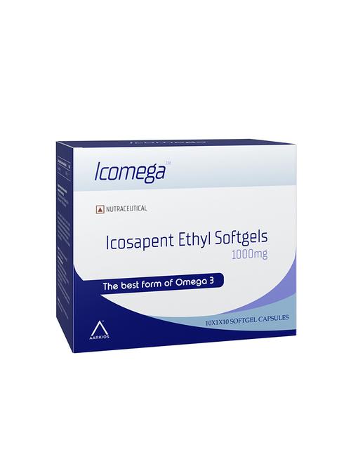 aarkios icomega (icosapent ethyl) 1000mg 10 softgels - 21513750 - Very Small Image - 1