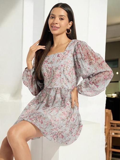 women floral print  fit & flare dress - 21514010 - Very Small Image - 1