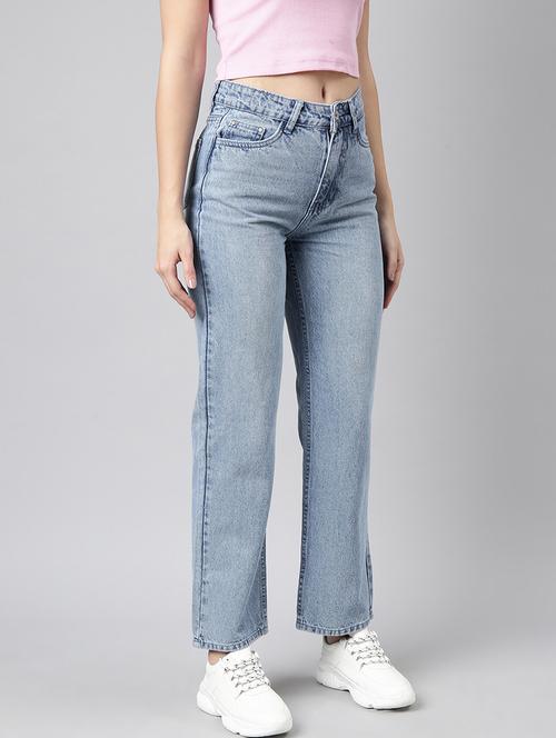 women light blue straight fit jeans - 21514468 - Very Small Image - 1