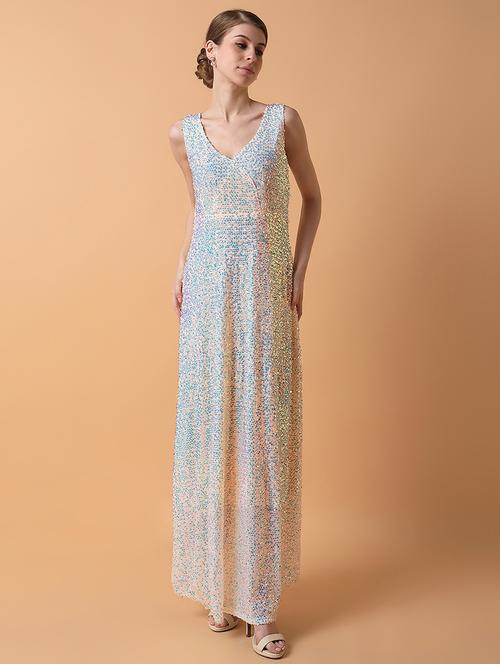 Cream Nylon Aline Dress - 21514573 - Very Small Image - 1