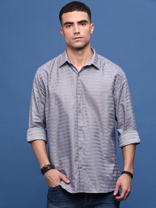 men collared stripes casual shirt - 21514696 - Very Small Image - 1