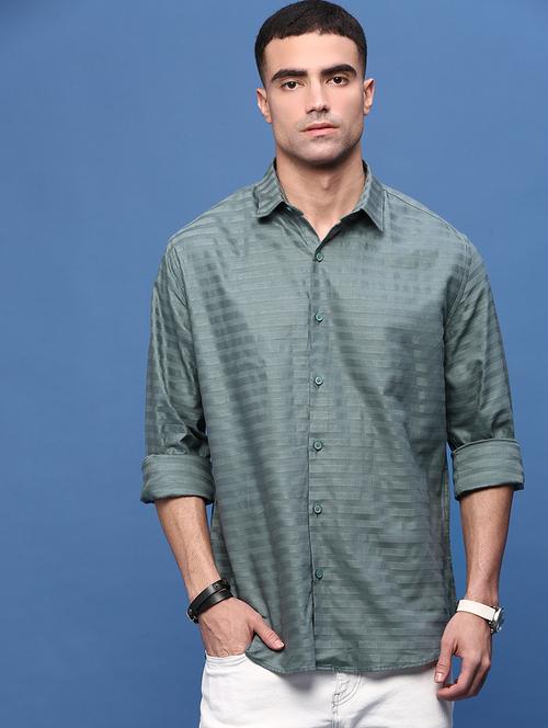 men collared self-designed casual shirt - 21514700 - Very Small Image - 1