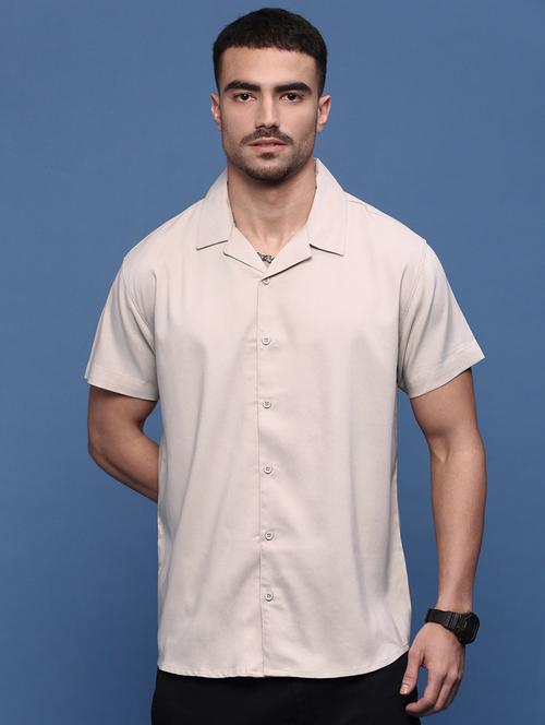 men solids short sleeves casual shirts - 21514704 - Very Small Image - 1