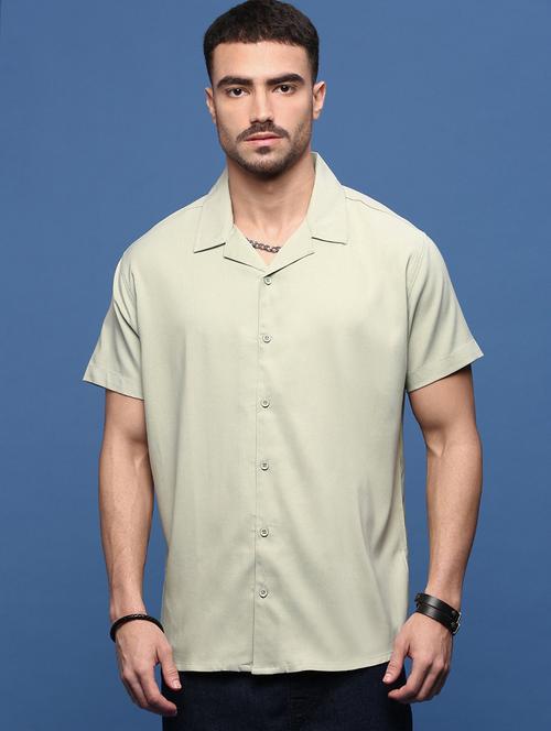 men collared solid casual shirt - 21514705 - Very Small Image - 1