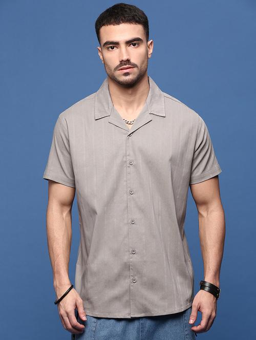 men solids short sleeves casual shirts - 21514710 - Very Small Image - 1