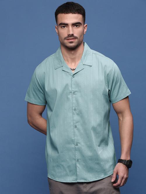 men collared solid casual shirt - 21514713 - Very Small Image - 1