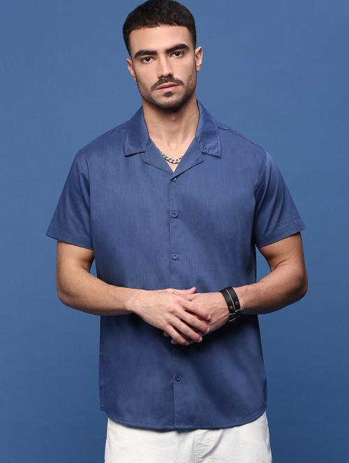 men solids short sleeves casual shirts - 21514721 - Very Small Image - 1