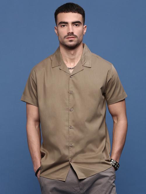 men solids short sleeves casual shirts - 21514722 - Very Small Image - 1