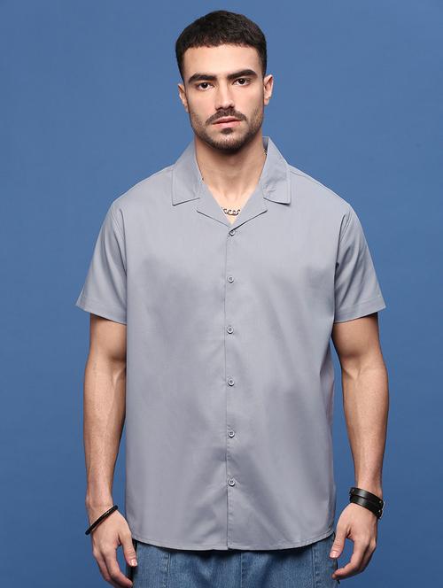 men solids short sleeves casual shirts - 21514723 - Very Small Image - 1