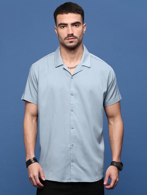 men collared solid casual shirt - 21514727 - Very Small Image - 1