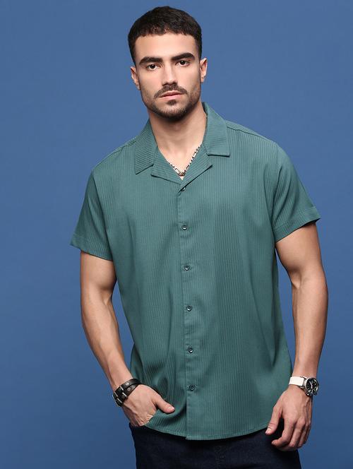 men self design short sleeves casual shirts - 21514731 - Very Small Image - 1