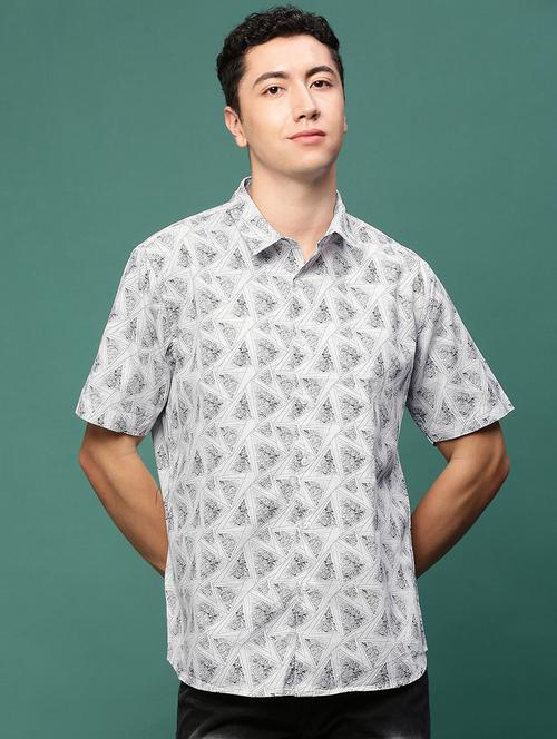 men collared printed casual shirt - 21514823 - Very Small Image - 1