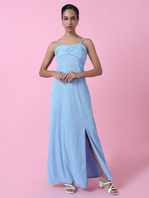 women light blue solids maxi dress - 21514885 - Very Small Image - 1