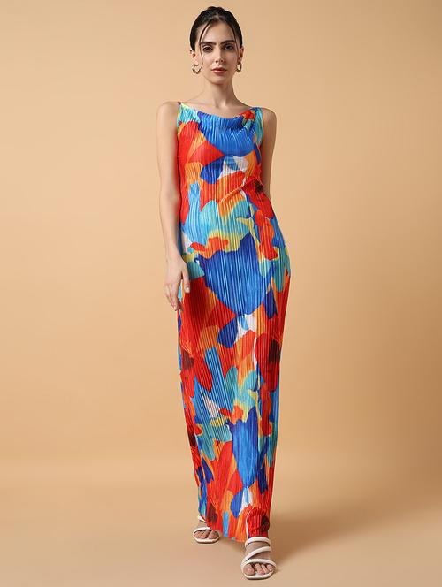 women printed cowl neck bodycon dress - 21514895 - Very Small Image - 1