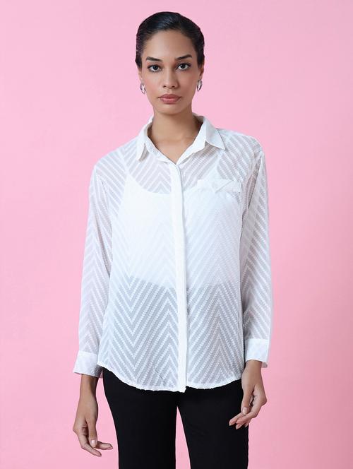 women white viscose regular shirt - 21514927 - Very Small Image - 1