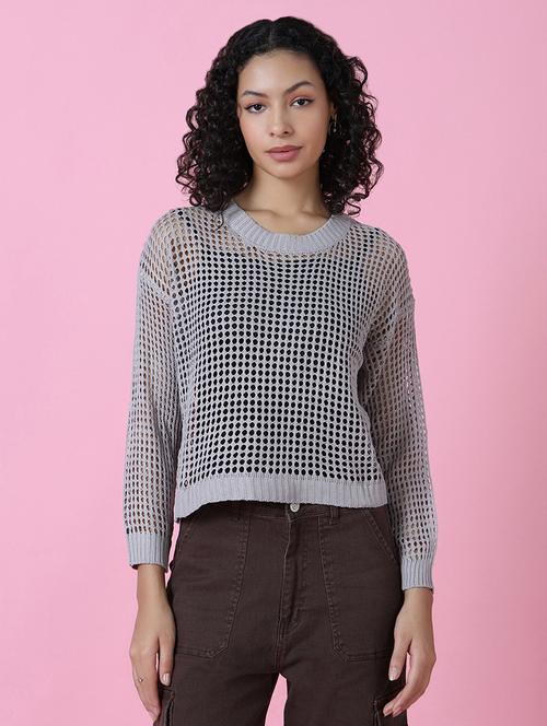 women crochet long sleeves top - 21514966 - Very Small Image - 1