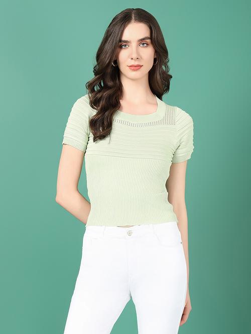 women green self-designed regular top - 21514976 - Very Small Image - 1